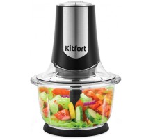 Измельчитель электрический Kitfort КТ-1390 1.2л. 400Вт черный/серебристый