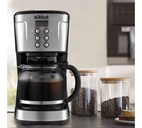 Кофеварка капельная Kitfort КТ-731 900Вт черный/нержавеющая сталь Кофеварка капельная Kitfort КТ-731 900Вт черный/нержавеющая сталь