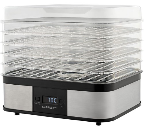 Сушка для фруктов и овощей Scarlett SC-FD421T19 5под. 245Вт нержавеющая сталь Сушка для фруктов и овощей Scarlett SC-FD421T19 5под. 245Вт нержавеющая сталь
