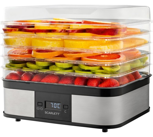 Сушка для фруктов и овощей Scarlett SC-FD421T19 5под. 245Вт нержавеющая сталь Сушка для фруктов и овощей Scarlett SC-FD421T19 5под. 245Вт нержавеющая сталь