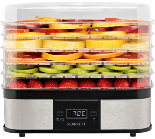 Сушка для фруктов и овощей Scarlett SC-FD421T19 5под. 245Вт нержавеющая сталь Сушка для фруктов и овощей Scarlett SC-FD421T19 5под. 245Вт нержавеющая сталь