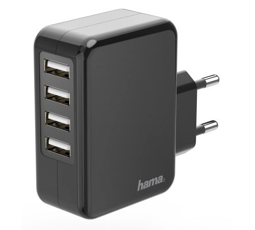 Сетевое зар./устр. Hama H-173676 1.2A+1.2A+1.2A+1.2A 4xUSB универсальное черный (00173676) Сетевое зар./устр. Hama H-173676 1.2A+1.2A+1.2A+1.2A 4xUSB универсальное черный (00173676)