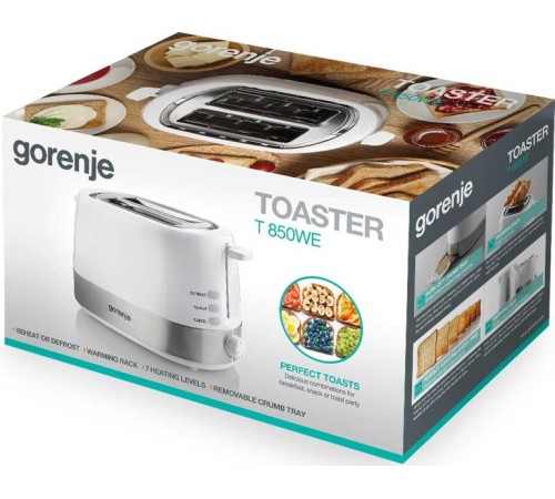 Тостер Gorenje T850WE 720Вт белый
