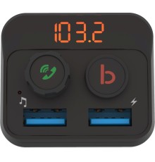 Автомобильный FM-модулятор Ritmix FMT-B100 черный MicroSD BT USB (80000554)