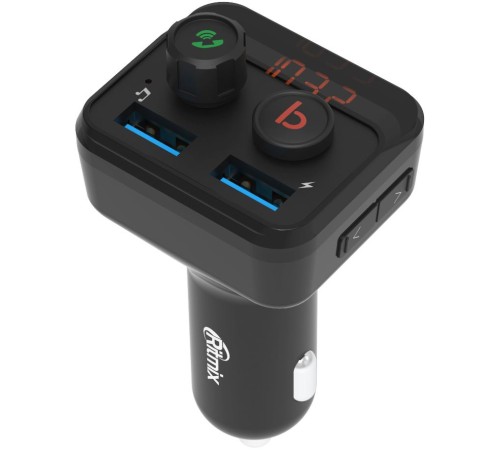 Автомобильный FM-модулятор Ritmix FMT-B100 черный MicroSD BT USB (80000554) Автомобильный FM-модулятор Ritmix FMT-B100 черный MicroSD BT USB (80000554)