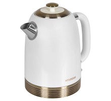 Чайник электрический Hyundai HYK-S4500 1.7л. 2200Вт жемчужный/золотистый корпус: металл/пластик