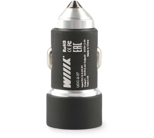 Автомобильное зар./устр. Wiiix UCC-2-37 2.4A+2.4A 2xUSB универсальное черный Автомобильное зар./устр. Wiiix UCC-2-37 2.4A+2.4A 2xUSB универсальное черный