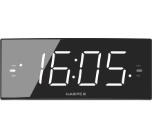 Радиобудильник Harper HCLK-2050 черный LED подсв:белая часы:цифровые AM/FM