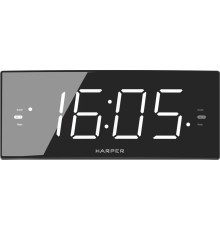 Радиобудильник Harper HCLK-2050 черный LED подсв:белая часы:цифровые AM/FM