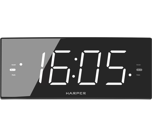 Радиобудильник Harper HCLK-2050 черный LED подсв:белая часы:цифровые AM/FM Радиобудильник Harper HCLK-2050 черный LED подсв:белая часы:цифровые AM/FM