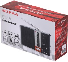 Радиоприемник портативный Supra ST-17U черный USB SD