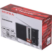 Радиоприемник портативный Supra ST-17U черный USB SD