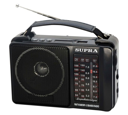 Радиоприемник портативный Supra ST-18U черный USB SD Радиоприемник портативный Supra ST-18U черный USB SD