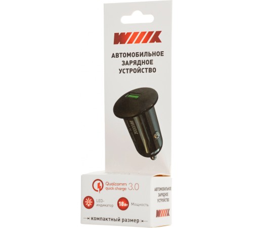 Автомобильное зар./устр. Wiiix UCC-1-11 3A (QC) USB универсальное черный Автомобильное зар./устр. Wiiix UCC-1-11 3A (QC) USB универсальное черный