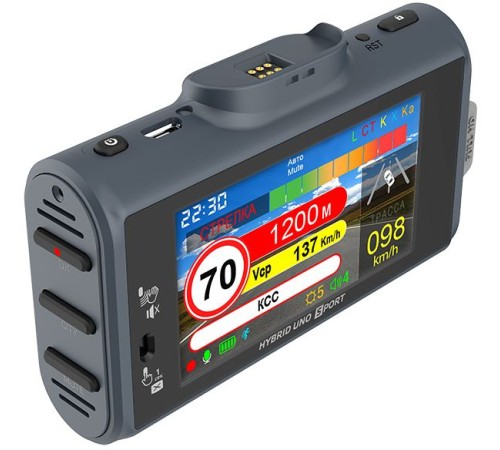 Видеорегистратор с радар-детектором Silverstone F1 HYBRID UNO SPORT GPS серый