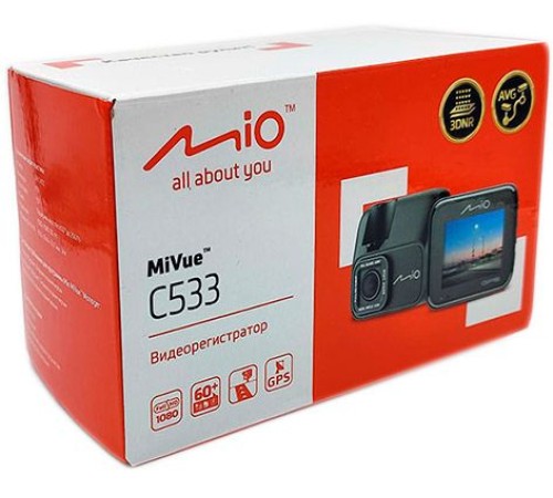 Видеорегистратор Mio MiVue C533 черный 2Mpix 1080x1920 1080p 150гр. GPS Видеорегистратор Mio MiVue C533 черный 2Mpix 1080x1920 1080p 150гр. GPS