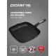 Сковорода-гриль Polaris Monolit 28G квадратная покрытие: антипригарное с керамической крошкой ручка несъемная (без крышки) черный (15264)