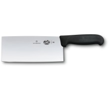 Нож кухонный Victorinox Fibrox (5.4063.18) стальной шеф лезв.180мм прямая заточка черный