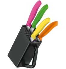 Набор ножей кухон. Victorinox Swiss Classic 6.7126.4 для стейка компл.:4предм. с подставкой ассорти