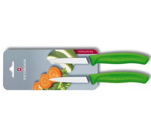 Набор ножей кухон. Victorinox Swiss Classic 6.7606.L114B компл.:2предм. салатовый блистер Набор ножей кухон. Victorinox Swiss Classic 6.7606.L114B компл.:2предм. салатовый блистер
