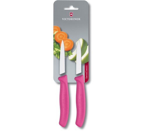 Набор ножей кухон. Victorinox Swiss Classic 6.7606.L115B компл.:2предм. розовый блистер Набор ножей кухон. Victorinox Swiss Classic 6.7606.L115B компл.:2предм. розовый блистер