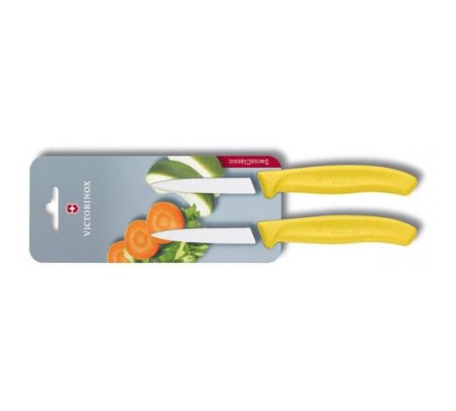 Набор ножей кухон. Victorinox Swiss Classic 6.7606.L118B компл.:2предм. желтый блистер Набор ножей кухон. Victorinox Swiss Classic 6.7606.L118B компл.:2предм. желтый блистер