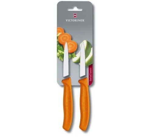 Набор ножей кухон. Victorinox Swiss Classic 6.7606.L119B компл.:2предм. оранжевый блистер Набор ножей кухон. Victorinox Swiss Classic 6.7606.L119B компл.:2предм. оранжевый блистер