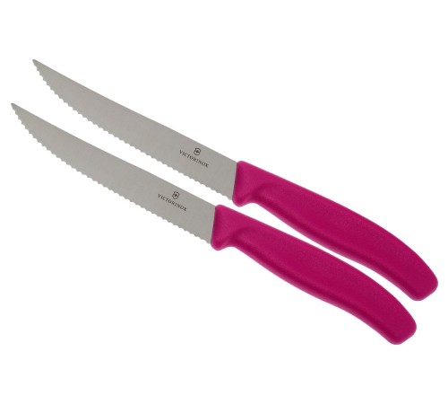 Набор ножей Victorinox Swiss Classic 6.7936.12L5B (6.7936.12L5B) для пиццы компл.:2предм. розовый блистер Набор ножей Victorinox Swiss Classic 6.7936.12L5B (6.7936.12L5B) для пиццы компл.:2предм. розовый блистер