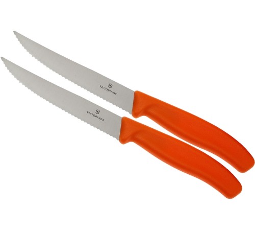 Набор ножей Victorinox Swiss Classic 6.7936.12L9B (6.7936.12L9B) для пиццы компл.:2предм. оранжевый блистер Набор ножей Victorinox Swiss Classic 6.7936.12L9B (6.7936.12L9B) для пиццы компл.:2предм. оранжевый блистер