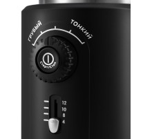 Кофемолка Kitfort KT-747 200Вт сист.помол.:ротац.нож вместим.:70гр черный/серебристый