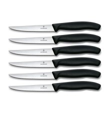 Набор ножей кухон. Victorinox Swiss Classic 6.7233.6 компл.:6предм. черный европодвес