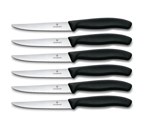 Набор ножей кухон. Victorinox Swiss Classic 6.7233.6 компл.:6предм. черный европодвес Набор ножей кухон. Victorinox Swiss Classic 6.7233.6 компл.:6предм. черный европодвес