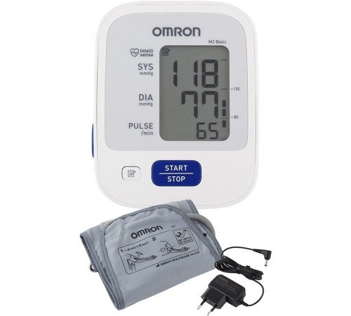 Тонометр автоматический Omron M2 Basic (HEM-7121-ARU) с адаптером Тонометр автоматический Omron M2 Basic (HEM-7121-ARU) с адаптером