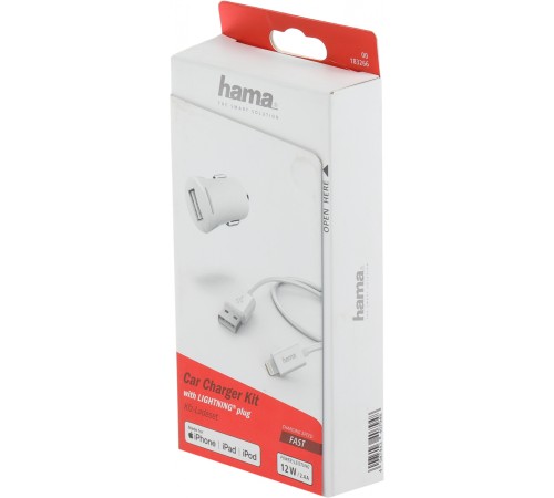 Автомобильное зар./устр. Hama H-183266 2.4A USB для Apple белый (00183266) Автомобильное зар./устр. Hama H-183266 2.4A USB для Apple белый (00183266)