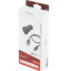 Автомобильное зар./устр. Hama H-183231 3A (QC) USB универсальное черный (00183231)