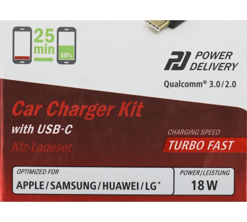 Автомобильное зар./устр. Hama H-183327 3A (PD+QC) USB Type-C универсальное черный (00183327) Автомобильное зар./устр. Hama H-183327 3A (PD+QC) USB Type-C универсальное черный (00183327)