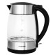 Чайник электрический Starwind SKG3026 1.7л. 2200Вт черный/серебристый корпус: стекло