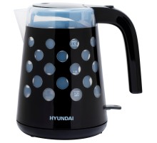 Чайник электрический Hyundai HYK-G2012 1.7л. 2000Вт черный/прозрачный корпус: пластик