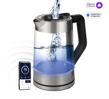 Чайник электрический Polaris PWK 1725CGLD 1.7л. 2200Вт серебристый матовый корпус: стекло/металл