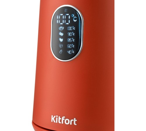 Чайник электрический Kitfort KT-6115-3 1.5л. 1800Вт красный корпус: металл/пластик (КТ-6115-3)