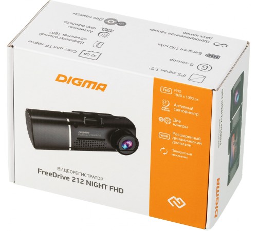 Видеорегистратор Digma FreeDrive 212 NIGHT FHD черный 2Mpix 1080x1920 1080p 160гр. JL5601 Видеорегистратор Digma FreeDrive 212 NIGHT FHD черный 2Mpix 1080x1920 1080p 160гр. JL5601