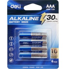 Батарея Deli E18505 AAA (4шт) блистер
