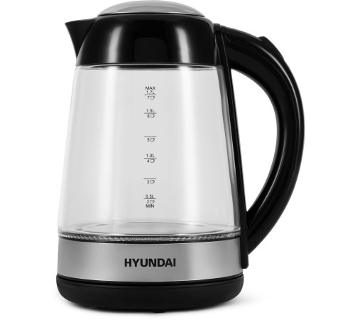 Чайник электрический Hyundai HYK-G3803 1.7л. 2200Вт черный/серебристый корпус: стекло Чайник электрический Hyundai HYK-G3803 1.7л. 2200Вт черный/серебристый корпус: стекло