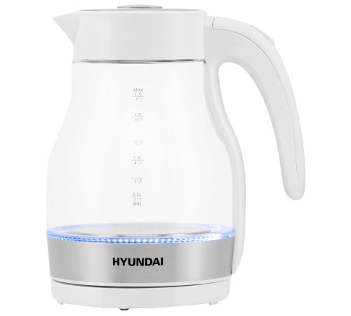 Чайник электрический Hyundai HYK-G3802 1.7л. 2200Вт белый/серебристый корпус: стекло Чайник электрический Hyundai HYK-G3802 1.7л. 2200Вт белый/серебристый корпус: стекло