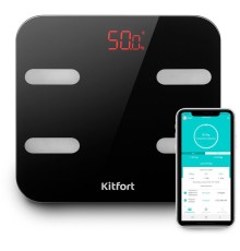 Весы напольные электронные Kitfort KT-806 макс.180кг черный