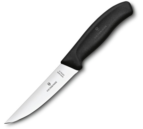 Нож кухонный Victorinox Swiss Classic (6.8103.12B) стальной разделочный лезв.120мм прямая заточка черный блистер Нож кухонный Victorinox Swiss Classic (6.8103.12B) стальной разделочный лезв.120мм прямая заточка черный блистер