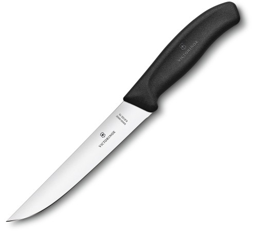 Нож кухонный Victorinox Swiss Classic (6.8103.15B) стальной разделочный лезв.150мм прямая заточка черный блистер Нож кухонный Victorinox Swiss Classic (6.8103.15B) стальной разделочный лезв.150мм прямая заточка черный блистер