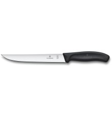 Нож кухонный Victorinox Swiss Classic (6.8103.18B) стальной разделочный лезв.180мм прямая заточка черный блистер