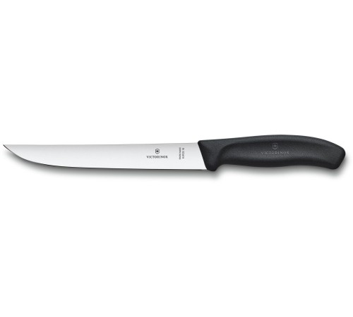 Нож кухонный Victorinox Swiss Classic (6.8103.18B) стальной разделочный лезв.180мм прямая заточка черный блистер Нож кухонный Victorinox Swiss Classic (6.8103.18B) стальной разделочный лезв.180мм прямая заточка черный блистер