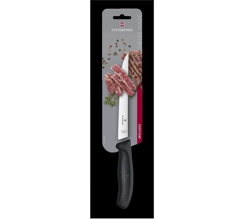 Нож кухонный Victorinox Swiss Classic (6.8103.18B) стальной разделочный лезв.180мм прямая заточка черный блистер Нож кухонный Victorinox Swiss Classic (6.8103.18B) стальной разделочный лезв.180мм прямая заточка черный блистер